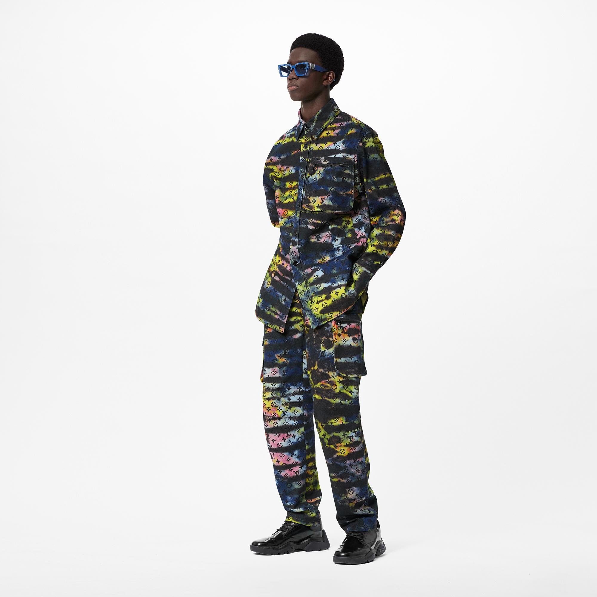 Printed Monogram TieDye Denim Shirt ReadytoWear 1A9A3P LOUIS VUITTON